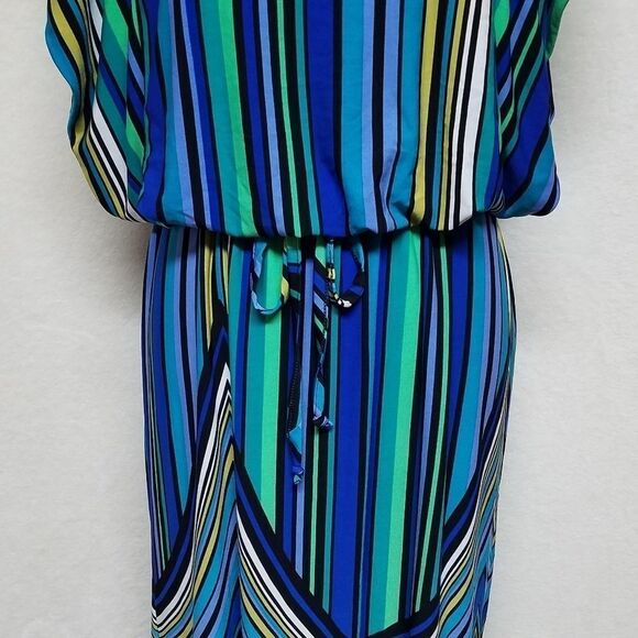 VINTAGE 90s Olivia Matthews Psychedelic Dress - Picture 8 of 16